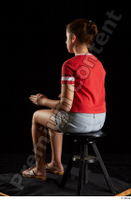  Ruby  1 dressed flip flop jeans shorts red t shirt sitting whole body 0010.jpg